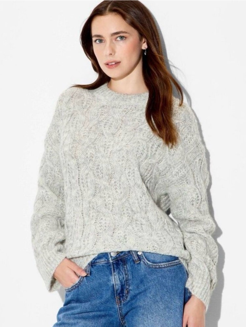Wild Fable Women's Crewneck Heritage Pullover Sweater Gray XS